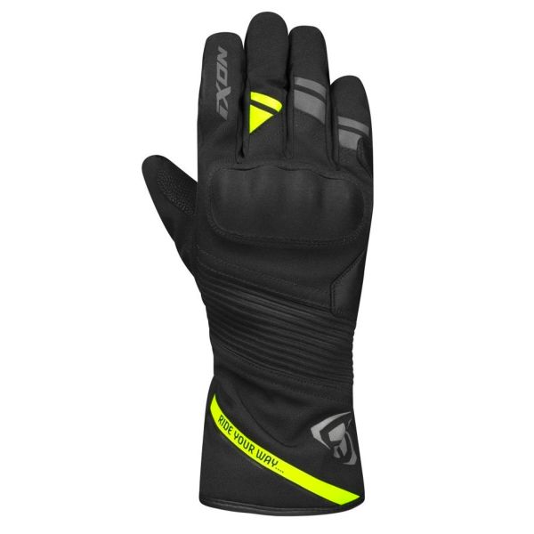 Motorcycle Gloves Ixon Pro Midgard Black Grey Bright Yellow Motorcycle Gloves Ixon Pro Midgard Black Grey Bright Yellow