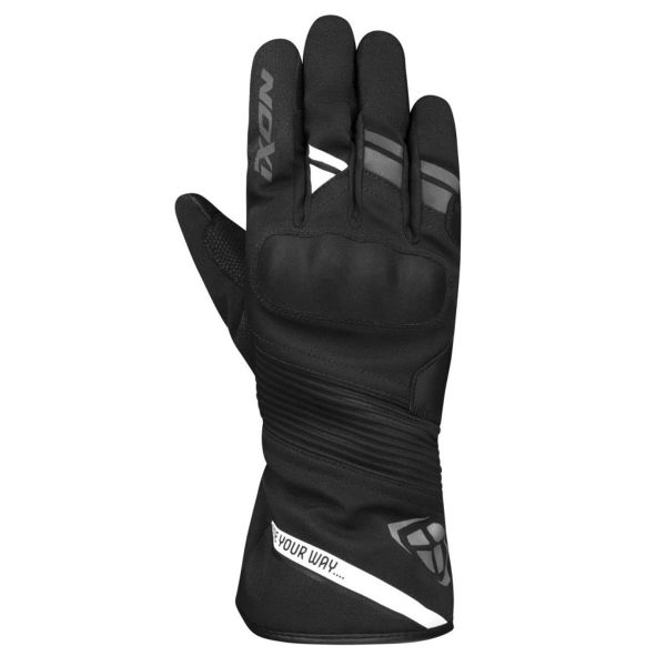 Motorcycle Gloves Ixon Pro Midgard Black White Motorcycle Gloves Ixon Pro Midgard Black White