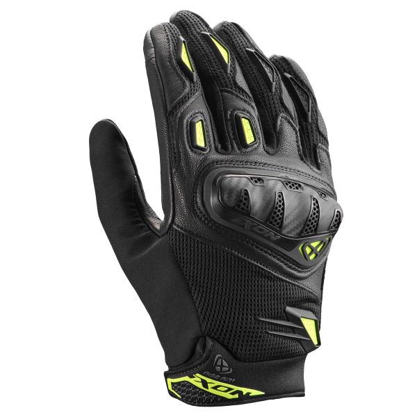 Motorcycle Gloves Ixon Rise Air 2 Black Bright Yellow