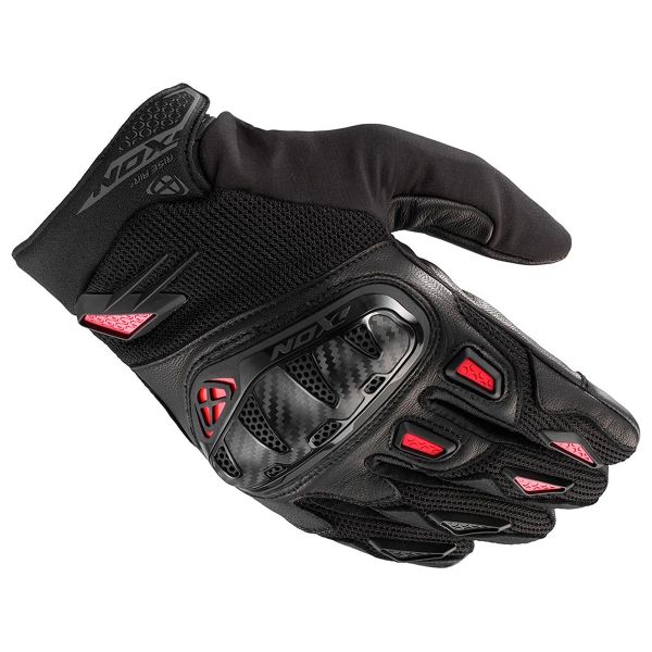 Motorcycle Gloves Ixon Rise Air 2 Black Red Motorcycle Gloves Ixon Rise Air 2 Black Red