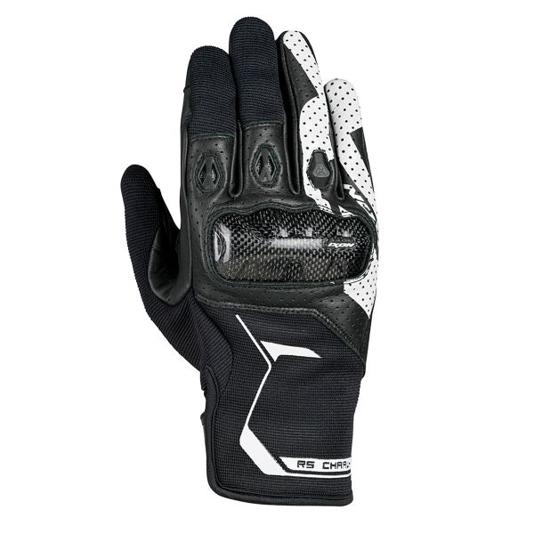 Motorcycle Gloves Ixon Rs Charly Black White Motorcycle Gloves Ixon Rs Charly Black White