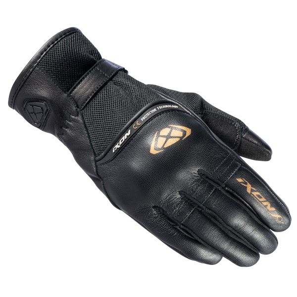 Motorcycle Gloves Ixon RS Shine 2 Black Gold