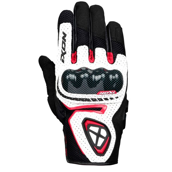 Motorcycle Gloves Ixon RS5 Air Black White Red