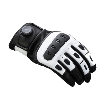 Motorcycle Gloves Knox Orsa Leather MK3 Black White