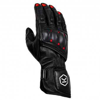 Motorcycle Gloves Knox Oulton Black Red