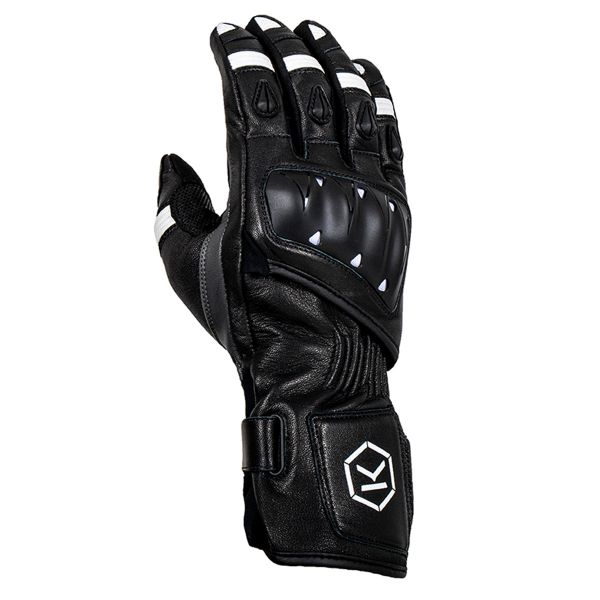 Motorcycle Gloves Knox Oulton Black White