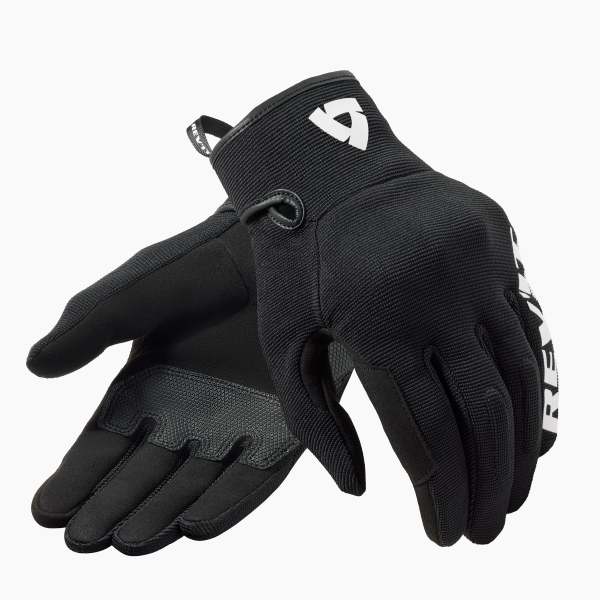 Motorcycle Gloves REV'IT Access Black White