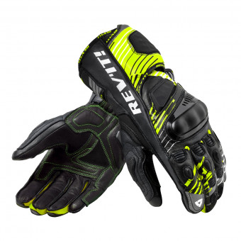 Motorcycle Gloves REV'IT Apex Neon Yellow Black Gloves