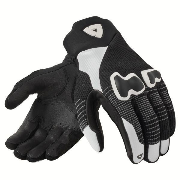 Motorcycle Gloves REV'IT Kinetic 2 Black White