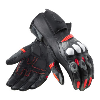 Motorcycle Gloves REV'IT League 2 Black Neon Red Motorcycle Gloves REV'IT League 2 Black Neon Red