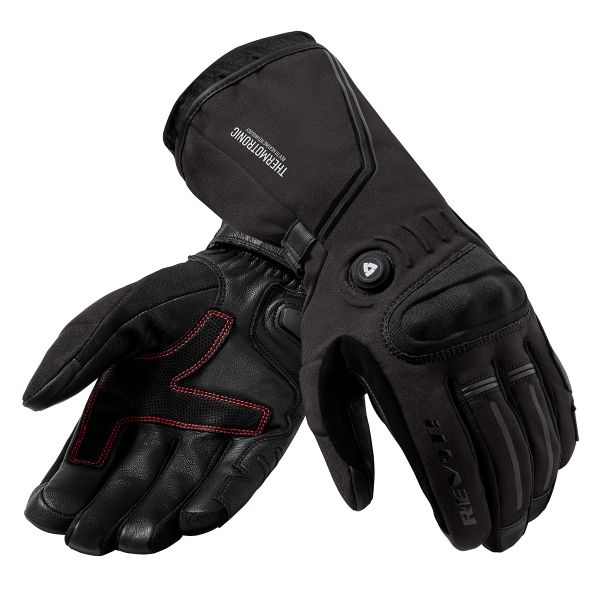 Motorcycle Gloves REV'IT Liberty H2O Heated Black Motorcycle Gloves REV'IT Liberty H2O Heated Black