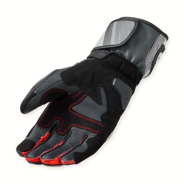 REV'IT Metis 2 Light Grey Neon Red