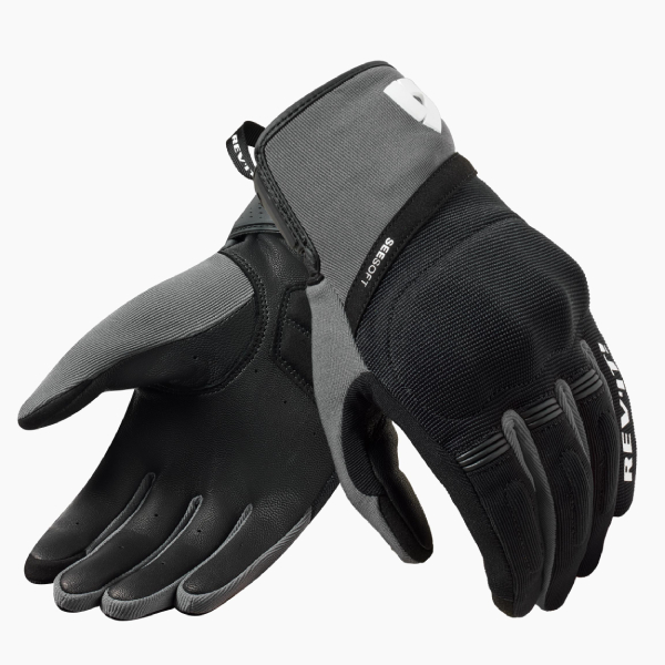 Motorcycle Gloves REV'IT Mosca 2 Black Grey