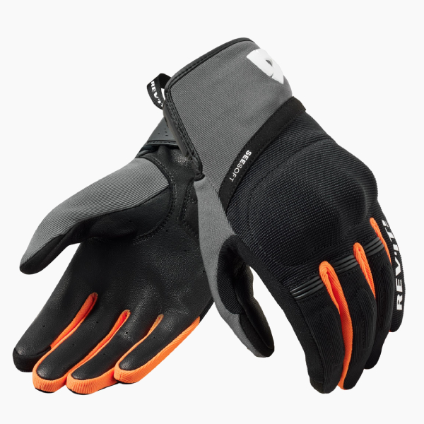 Motorcycle Gloves REV'IT Mosca 2 Black Orange