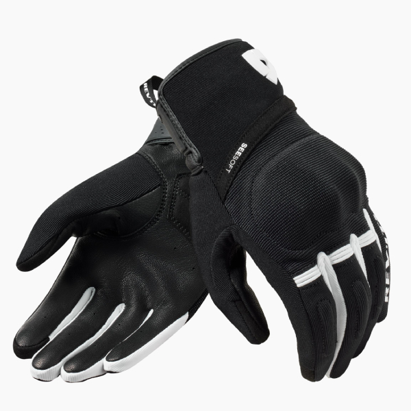 Motorcycle Gloves REV'IT Mosca 2 Black White