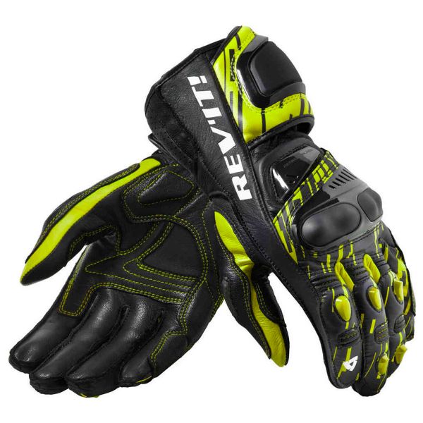 Motorcycle Gloves REV'IT Quantum 2 Yellow Neon Black