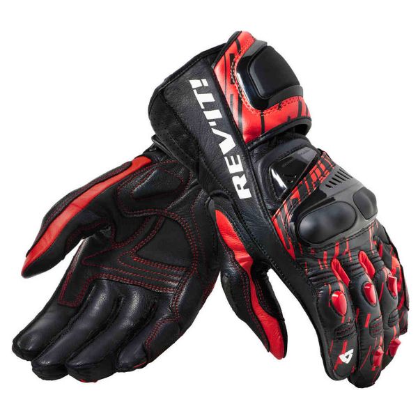 Motorcycle Gloves REV'IT Quantum 2 Black Neon Red
