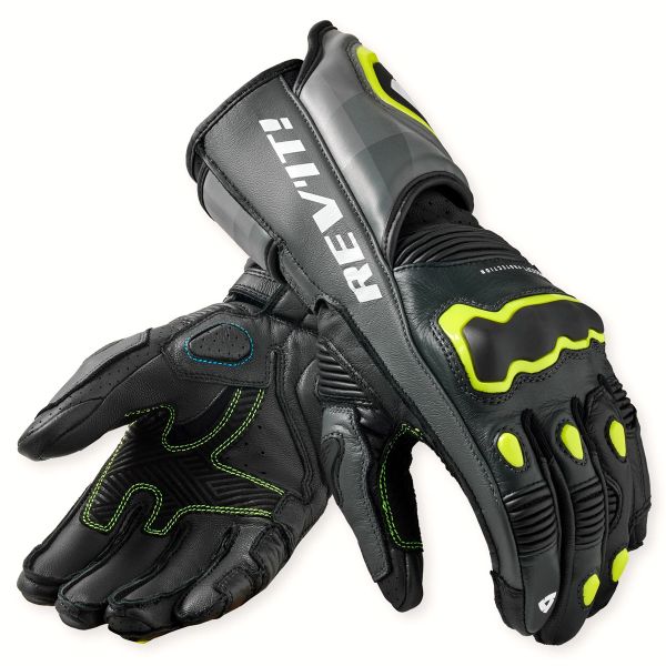 Motorcycle Gloves REV'IT Quantum 3 Grey Neon Yellow