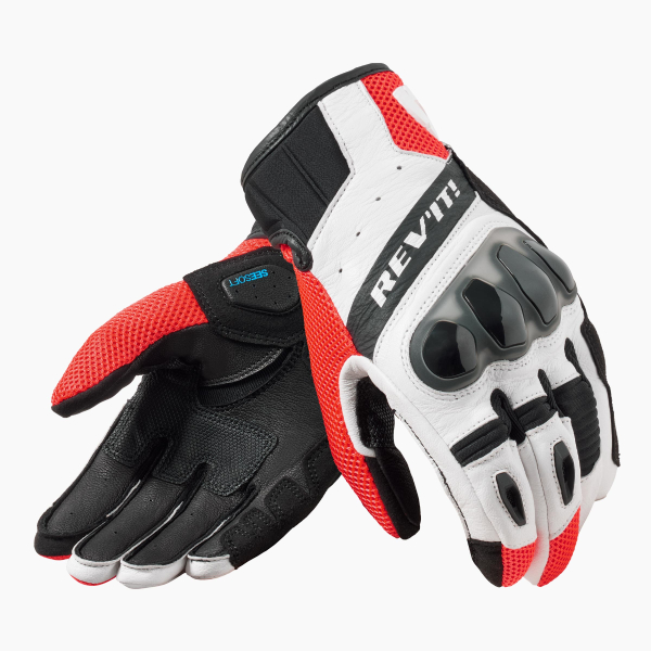 Motorcycle Gloves REV'IT Ritmo Black Neon Red