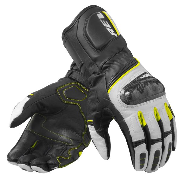 Motorcycle Gloves REV'IT RSR 3 Black Yellow Neon