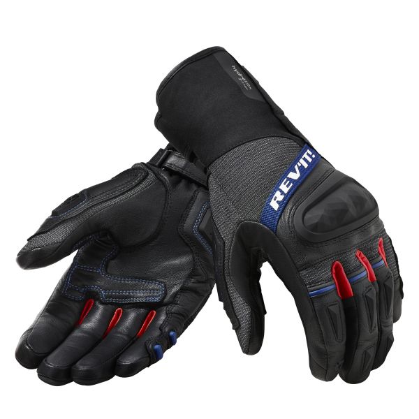 Motorcycle Gloves REV'IT Sand 4 H2O Black Red Motorcycle Gloves REV'IT Sand 4 H2O Black Red