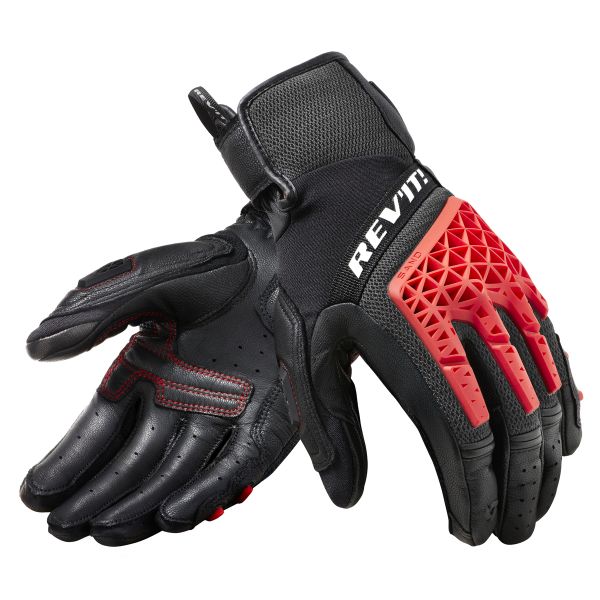 Motorcycle Gloves REV'IT Sand 4 Black Red Motorcycle Gloves REV'IT Sand 4 Black Red