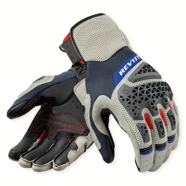 Motorcycle Gloves REV'IT Sand 5 Silver Red