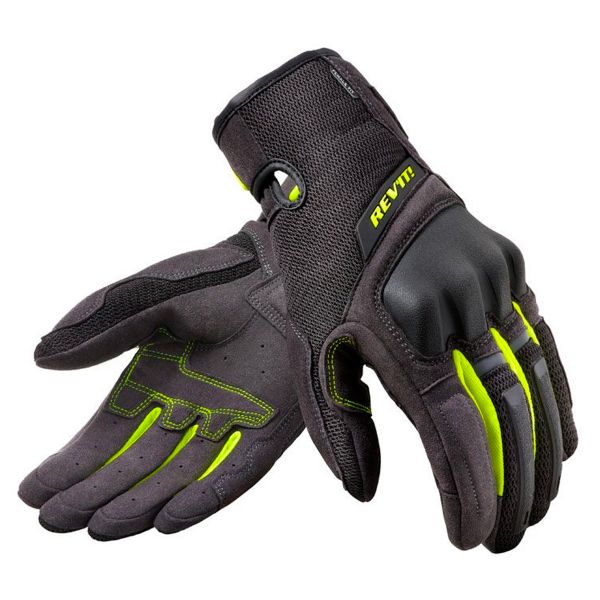 Motorcycle Gloves REV'IT Volcano Ladies Black Yellow Neon