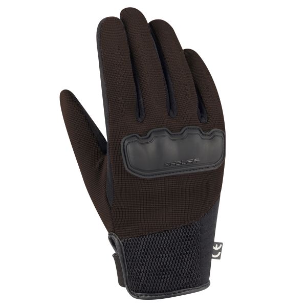 Motorcycle Gloves Segura Eden Black Brown Motorcycle Gloves Segura Eden Black Brown