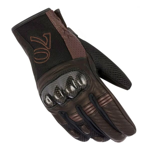 Motorcycle Gloves Segura Lady Russel Black Brown