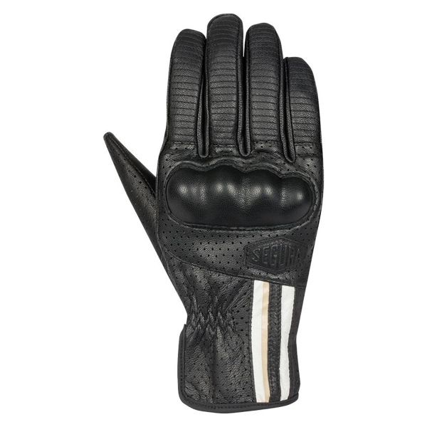 Motorcycle Gloves Segura Romeo Gloves Black White