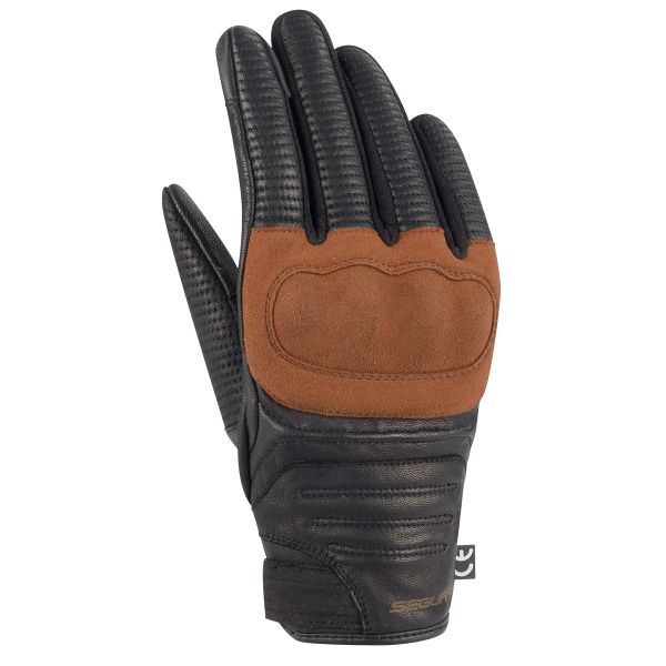 Motorcycle Gloves Segura Stoney Black Brown Motorcycle Gloves Segura Stoney Black Brown
