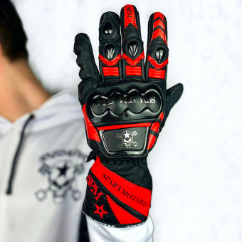 Motorcycle Gloves SPARTMOTARD Racing GP Red 11