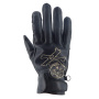 Motorcycle Gloves Von Dutch Bones Leather Black