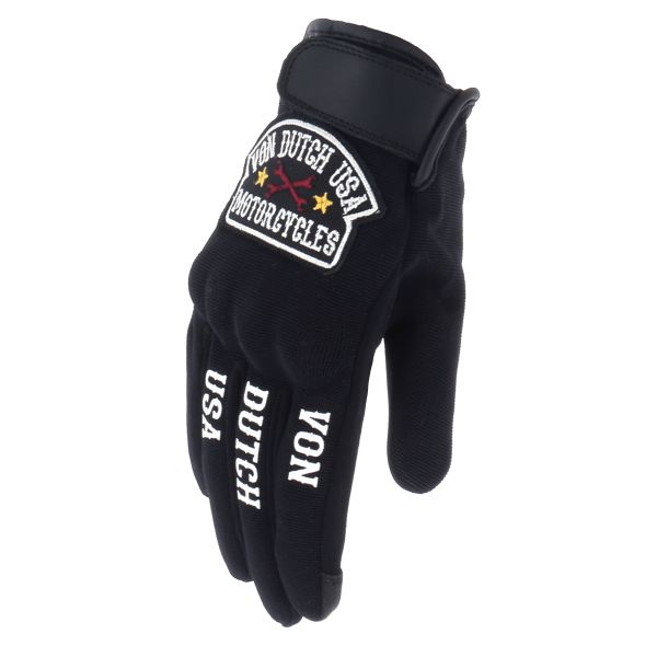 Motorcycle Gloves Von Dutch Key Air Woman Black White
