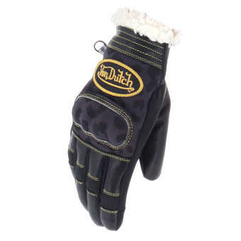 Motorcycle Gloves Von Dutch Palavas Air Black Gold Leo