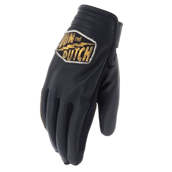 Motorcycle Gloves Von Dutch Storm Summer Black Gold