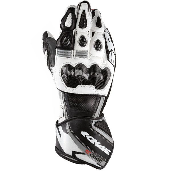 Motorcycle Gloves Spidi Carbo 3 Black/White