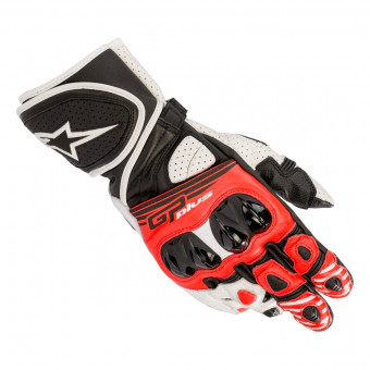 Motorcycle Gloves Alpinestars GP Plus R V2 Black White Bright Red