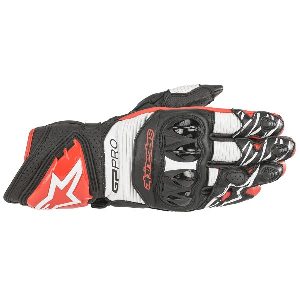 Motorcycle Gloves Alpinestars GP PRO R3 Black White Red