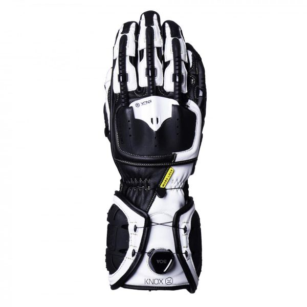 Motorcycle Gloves Knox Handroid MK4 Black White Motorcycle Gloves Knox Handroid MK4 Black White
