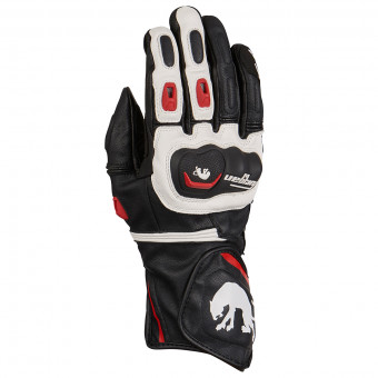 Motorcycle Gloves Furygan Higgins Black White Red Motorcycle Gloves Furygan Higgins Black White Red