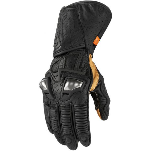 Motorcycle Gloves ICON Hypersport GP Long Black