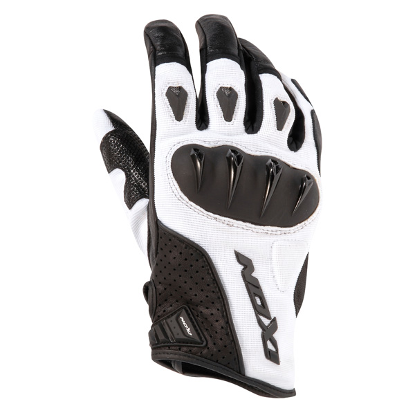 Motorcycle Gloves Ixon RS Print HP Black White