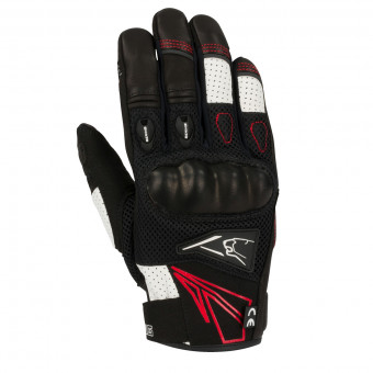 Motorcycle Gloves Bering Kiff Black White