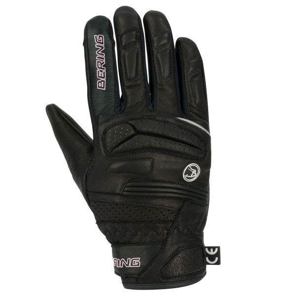 Motorcycle Gloves Bering Lady Java Black White