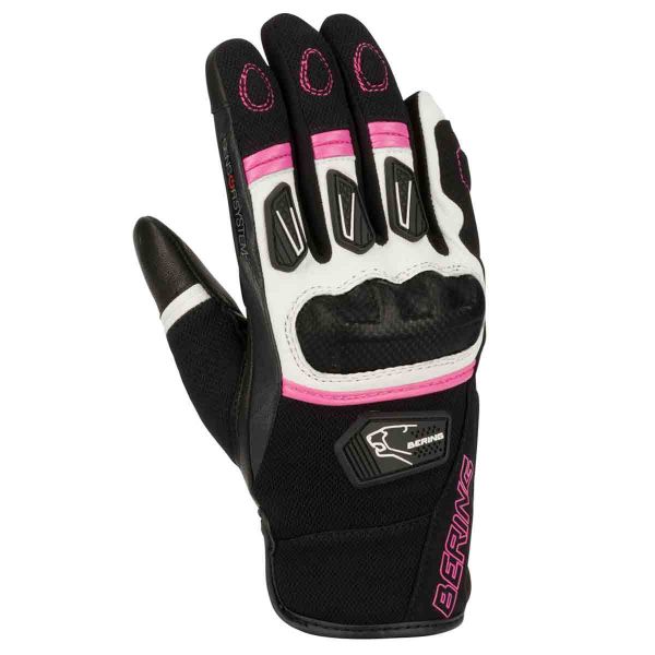 Motorcycle Gloves Bering Lady Ursula Black Fuchsia