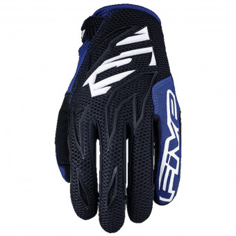 Motorcycle Gloves Five MXF3 Black White Blue