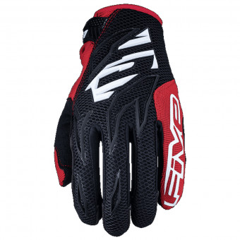 Motorcycle Gloves Five MXF3 Black White Red