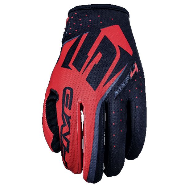 Motorcycle Gloves Five MXF4 Black Red Motorcycle Gloves Five MXF4 Black Red